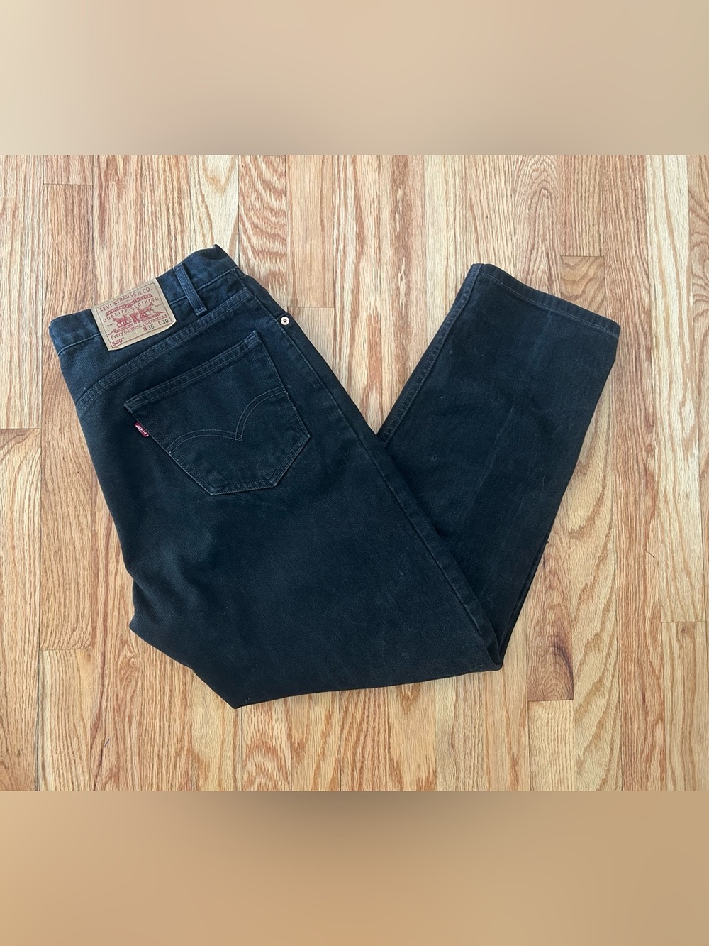 Levi's Men's Straight Jeans in Black Denim